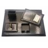 Desk Organizer, GULPAS, Desk Set Artificial Leather 910, 5 PCs, Leather, Black