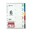 Divider, SIMBA,  Color Index Divider, PVC , A4, 6 Colors