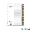 Divider, ATLAS, Color Index Divider, PVC , A4, 20 Colors, 15 PC/Pack