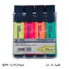 Highlighter Marker, STA, 1 - 5 mm, Chisel Tip, 4 Colors/Box, 12 PC/Pack