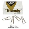 Clips, Triangle Paper Clip, 25 mm, 10 Boxes