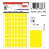Labels, TANEX, 10 Sheet / bags, Desktop Sticker 12*17 mm, Yellow Neon , 30 Bags/ Pack