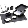 Complete Office Organization: 9-Piece Black Desk Set