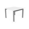 Coffee EBTIKAR Table -  White Top Metal Legs Grey 60cm.