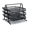 Desk Organizer, Desk Office Tray , 3 tries, Steel, Black