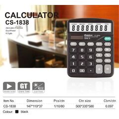 Calculator, COMIX, CS-1838, 8 digits, Black, Office