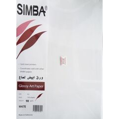 Colored Paper,  90 gsm, A4 (100 sheets), Glossy Art Paper, White