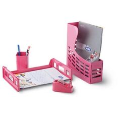 Desk Organizer, MAS, Office 4 Set,  4 Compartments, Plastic, Assorted Color