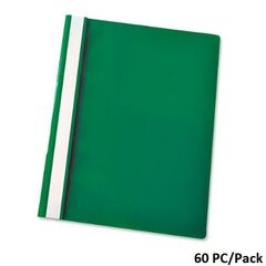 Documents Covers, Report Cover, PVC , A4, Green, 60 PC/Pack