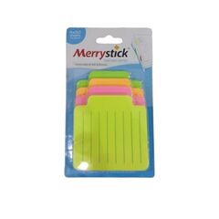 Memo Paper, MerryStick, Lined Sticky Note, (70x70mm), 50 Sheets/pads, 4 Colors, 6 PC/Pack
