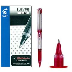 Pen, PILOT, V-Ball Grip Roller Pen (VBG10),  1 mm, Red, 12  Pcs/Pack