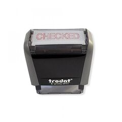Stamp, Trodat Printy 4911, Self Inking Stamp, "CHECKED" , Red