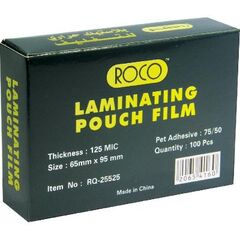 Laminator, ROCO, Thermal Laminating Films,125 Micron, B8, Clear, 100 PC/Pack