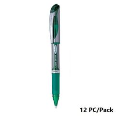 قلم، بنتل، قلم حبر(حبر هلامي سريع الجفاف)، 1.0 مم، بغطاء، اخضر، 12حبة/علبة