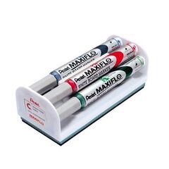 Whiteboard Marker , Pentel , MWL6S-04E , Maxfilo , 4 Colors/Box With Whiteboard Eraser