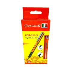 Pen, COSTANTINO, Roller Pen ,0.5 mm, Orange, 12 Pcs/Pack