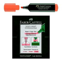 Highlighter Marker, Faber-Castell, 1 - 5 mm, Chisel Tip, Orange, 10 PC/Box