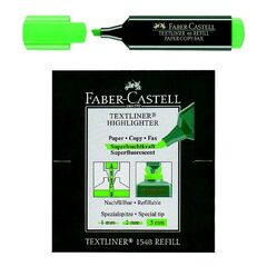 Highlighter Marker, Faber-Castell, 1 - 5 mm, Chisel Tip, Green, 10 PC/Box