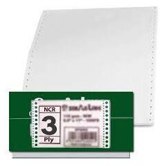 Computer Paper Size: 9.5" x 11", 3-Ply Plain (White X3) - NCR (500 Sheets/Box)