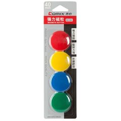 Magnet Round Buttons 40 mm Assorted Colors