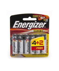 Battery, Energizer, MAX, Multipurpose Battery, AA, 6 PC/Pack
