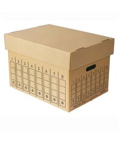 Kraft Paper Box File: Efficient Storage Organizer (44x36x29cm)