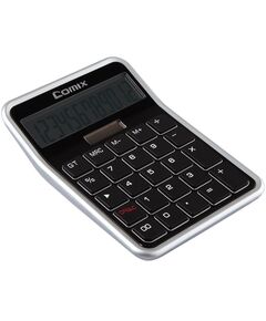 Calculator, COMIX, C-8S, 12 digits, Black, Office