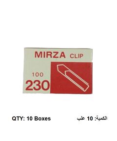 Clips, MIRZA, Paper Clip 230, 30 mm, Nickel Plated, 10 PC/Pack