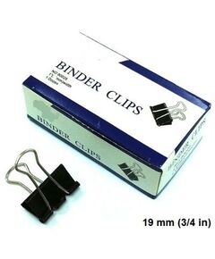Clips, Binder Clips 119, 19 mm, Black, 12 PC/Pack