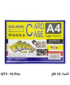 Desk Organizer, KEJEA, Display Magnet Card Case K-697, A4 (297*210mm), Plastic, 10 Pcs