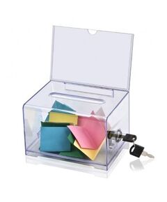 ادوات تنظيم المكتب، كيجا، صندوق كروت العمل 509، بلاستيك، شفاف
