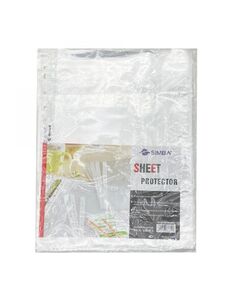 Documents Covers, SIMBA, Punched Sheet Pockets, 20 Micron, A4, Transparent, 100 PC/Pack