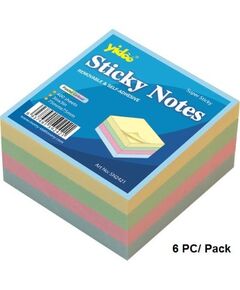 Memo Paper, Sticky Note, (75x75mm), 400 Sheets, 4 Colors, 6 PC/Pack