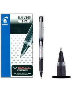 Pen, PILOT, V-Ball Grip Roller Pen (VBG10),  1 mm, Black, 12 Pcs/Pack