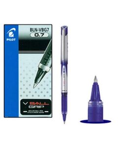 Pen, PILOT, V-Ball Grip Roller Pen (VBG7),  0.7mm, Blue, 12 Pcs/Pack