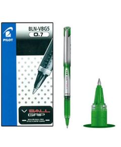 Pen, PILOT, V-Ball Grip Roller Pen (VBG7),  0.7mm, Green, 12 Pcs/Pack