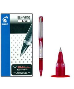 Pen, PILOT, V-Ball Grip Roller Pen (VBG7),  0.7mm, Red, 12 Pcs/Pack