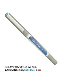 قلم، يوني-بول، UB-157 اي فاين، 0.7مم، رولربول، ازرق فاتح، 1 حبة