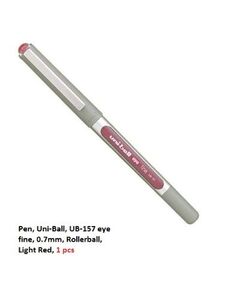 قلم، يوني-بول، UB-157 اي فاين، 0.7مم، رولربول، احمر فاتح، 1 حبة