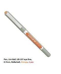 قلم، يوني-بول، UB-157 اي فاين، 0.7مم، رولربول، برتقالي، 1 حبة