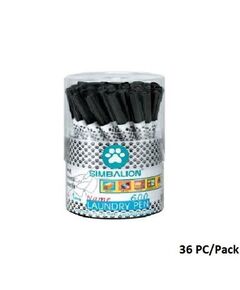 Permanent Marker, SIMBLION, Laundry or CD Pen 600L, Round Nip, Black, 36 PC/Pack