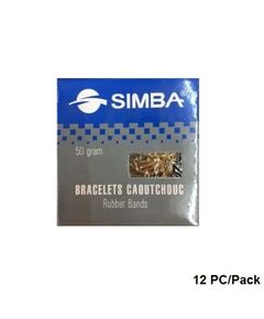 Rubber Bands, SIMBA, Brown, 50 gram , 12 PC/Pack