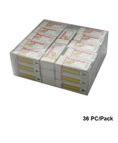 Rubber Eraser, Bruynzeel No. 9424D36, Plain, Medium, White, 36 PC/Pack