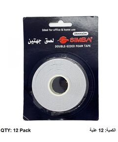 Tape, SIMBA, Double-Sided Foam Tape, 24mm X 3m, 12 Packs
