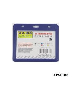 حاملات بطاقات الهوية بلاستيكية KEJEA PP - T-673H (أزرق، 5 قطع في العبوة)