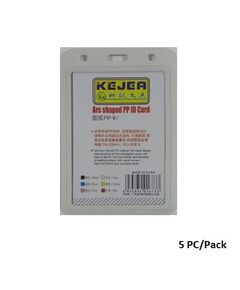 Badges & Holders, KEJEA PP ID Card Holders - T-593V (54x90mm), Plastic, White, 5 PC/Pack
