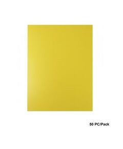 ROCO Binding Machine: Yellow PVC Binding Cover, A4 Size, 500 Microns - 50 Pack | Durable Plastic Bindings & Accessories