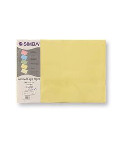 Colored Paper, SIMBA, 80 gsm, A3 (250 sheets), Pastel, Light Yellow
