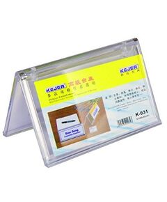 Desk Organizer, KEJEA, A Shape Card Stand K-031, Size:(55 x 90 mm),  Plastic, Clear