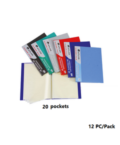 Documents Covers, ATLAS, Display Book, 20 Pockets , A4, Assorted color, 12 PC/Pack